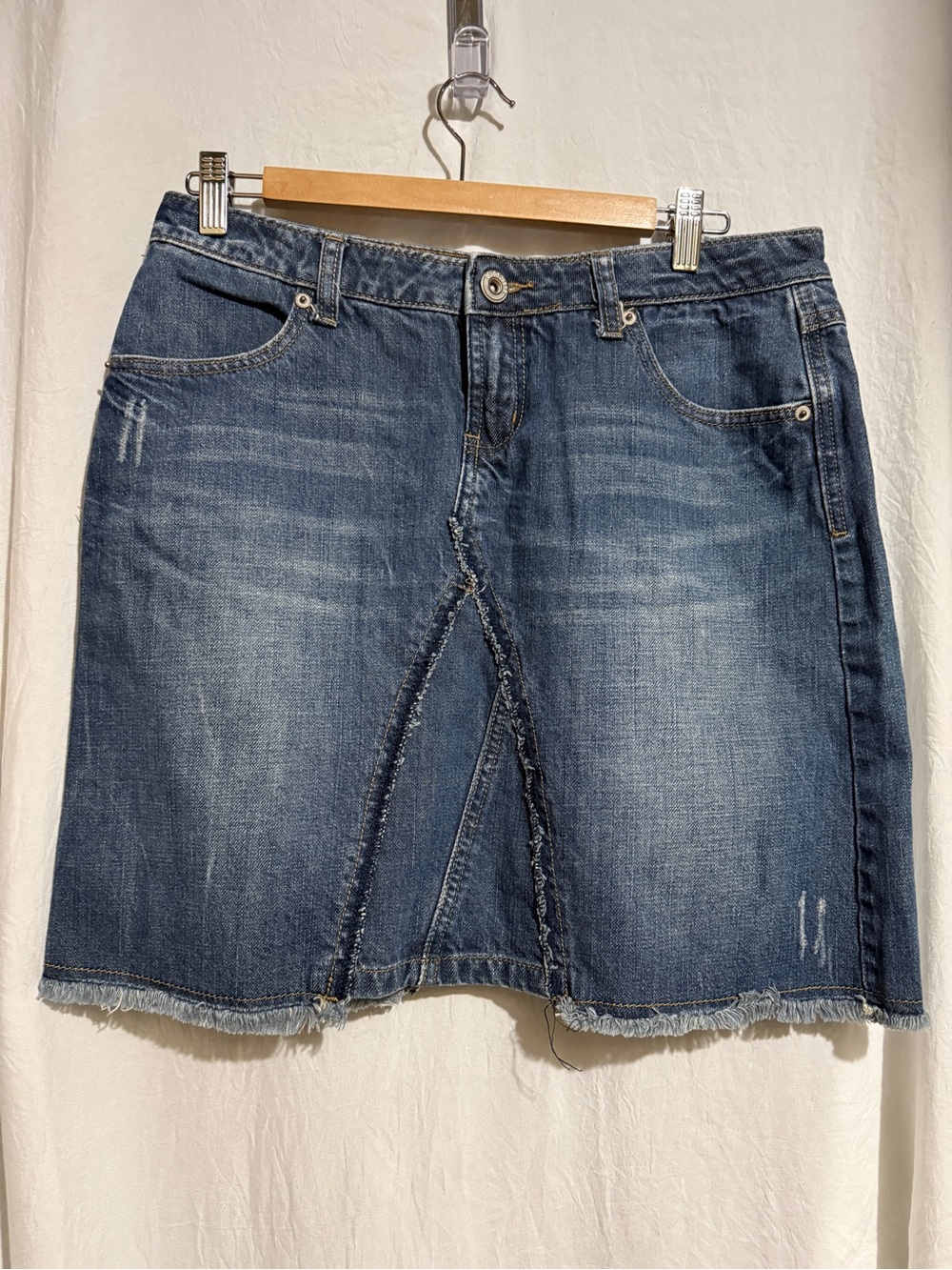 Mudd Classic Blue Denim Midi Skirt